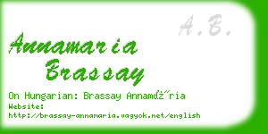 annamaria brassay business card